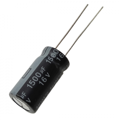 Capacitor Electrolítico 1500uF 16V 105° 19X10mm CE-1500uF-16V 