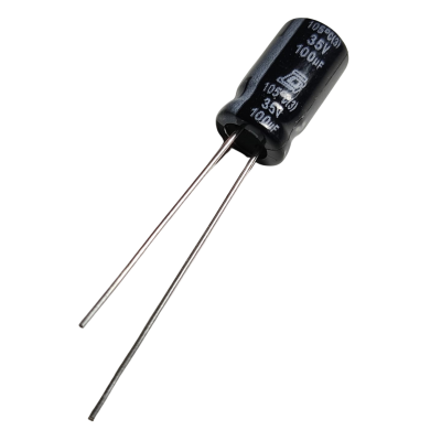 Capacitor Electrolítico 100uF 35V 6x11mm 105° CE-100uF-35V