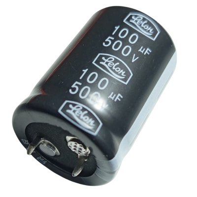 Capacitor Electrolítico 100uF 500V 25X35mm 85°  CE-100uF-500V