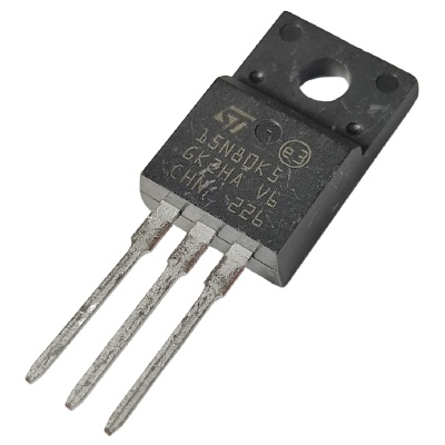 Transistor MOSFET C-N 800V 14A TO-220FP 15N80K5
