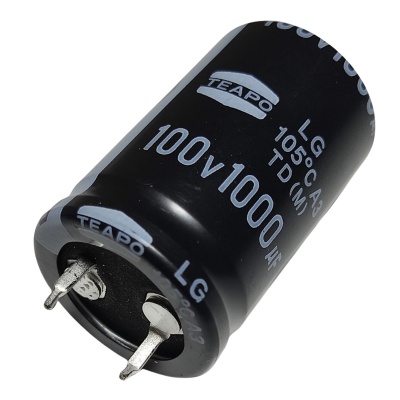 Capacitor Electrolítico 1000uF 100V 105°  22x35mm CE-1000uF-100V