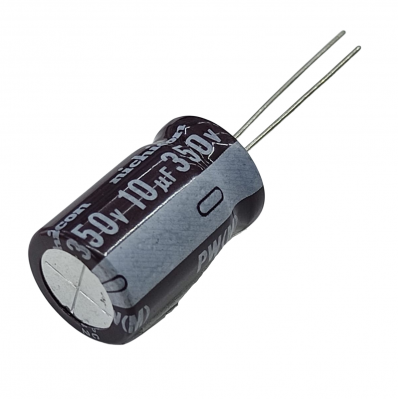 Capacitor Electrolitico 10uF 350V 105° 10X20mm CE-10uF-350V