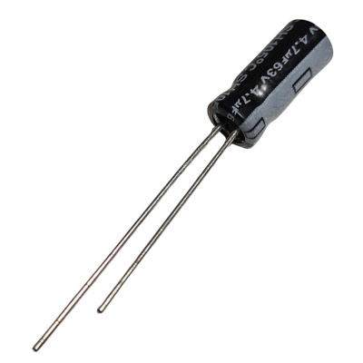 Capacitor Electrolítico  4.7uF 63V 5x12mm 105° CE-4.7uF-63V