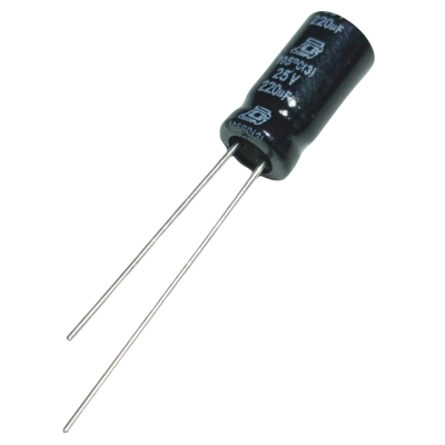 Capacitor Electrolítico  220uF 25V 8x12mm 105° CE-220uF-25V 