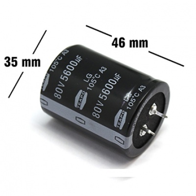 Capacitor Electrolítico 5600uF 80V 105° 35X46mm CE-5600uF-80V