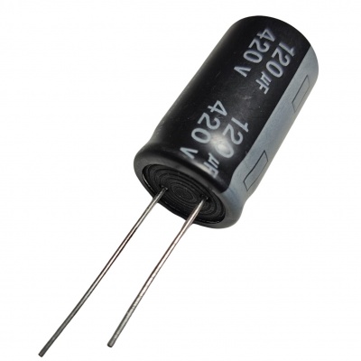 Capacitor Electrolítico 120uF 420V 18x30mm 105° CE-120uF-420V
