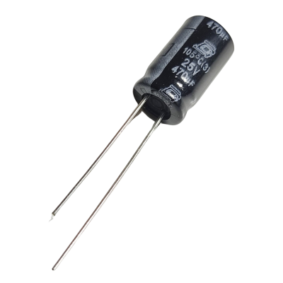 Capacitor Electrolítico 470uF 25V 105° 8x14mm CE-470uF-25V 
