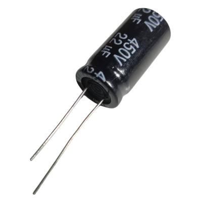 Capacitor Electrolítico 22uF 450V 105° 12x25mm CE-22uF-450V 