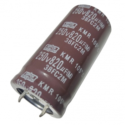 Capacitor Electrolítico 820uF 250V 105°  25X50 CE-820uF-250V