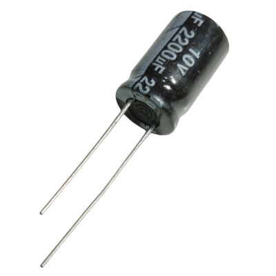 Capacitor Electrolítico 2200uF 10V 10X20mm 105° CE-2200uF-10V 