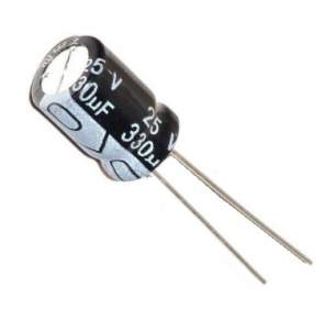Capacitor Electrolítico 330uF 105° 25V CE-330uf-25V